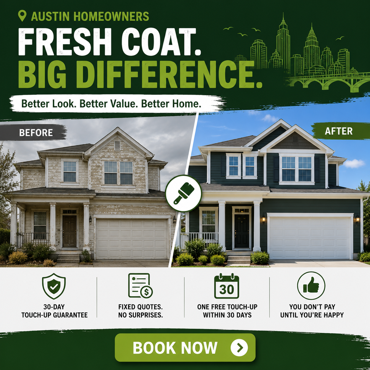 A Cut Above Paint Co. Facebook ad: Cheap paint saves money… until it doesn’t.