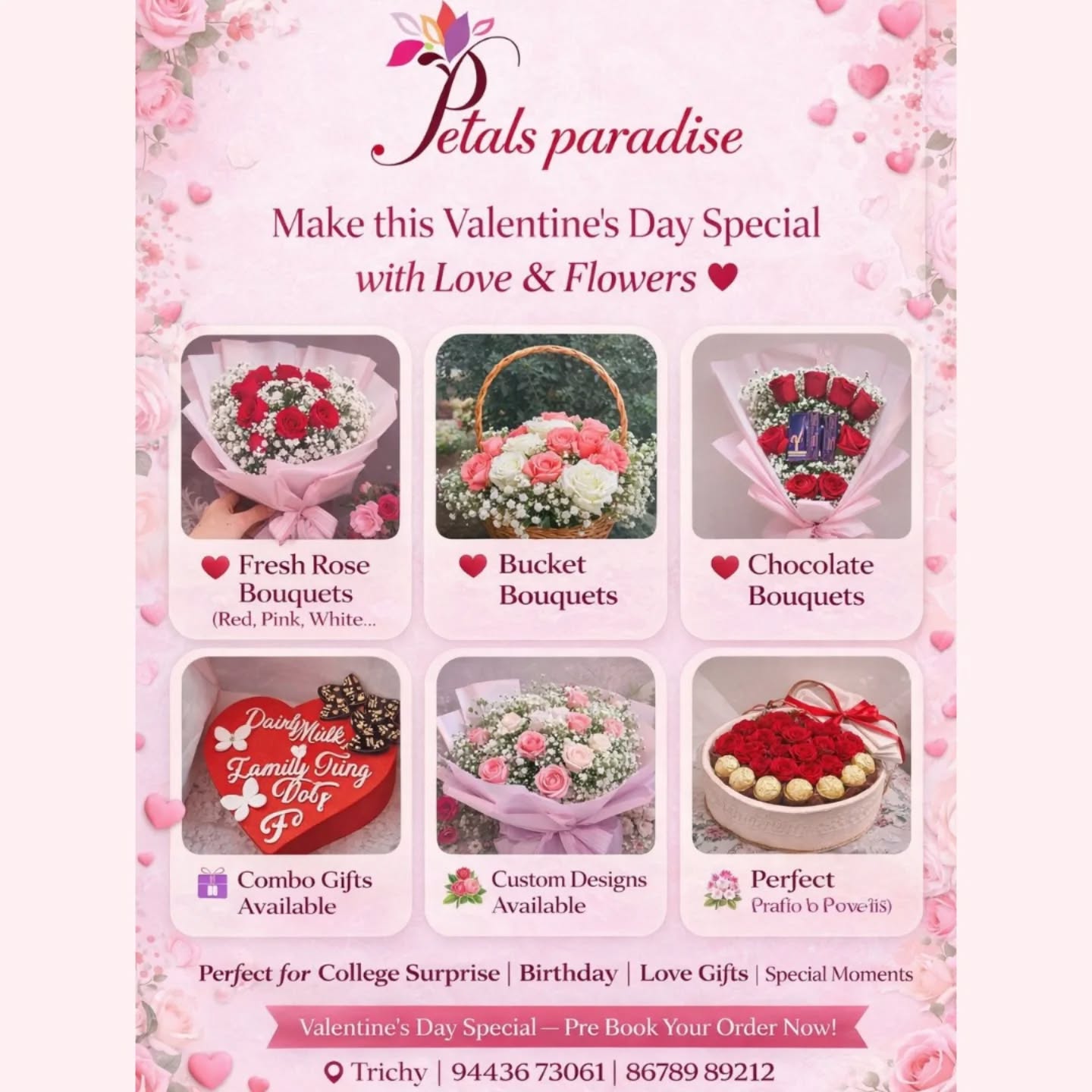 Wedding Gear Facebook ad: This Valentine’s Day, say it with flowers