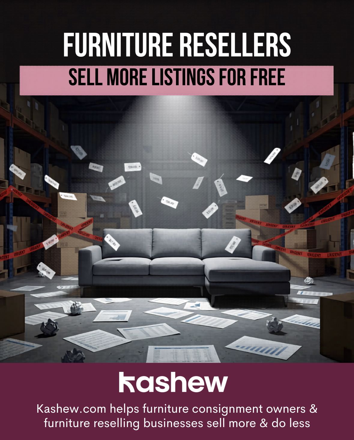 Kashew Facebook ad: Turn Your Inventory Into Sales