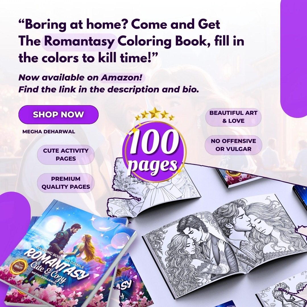 Megha Deharwal's Art Facebook ad: Romantasy Coloring Book