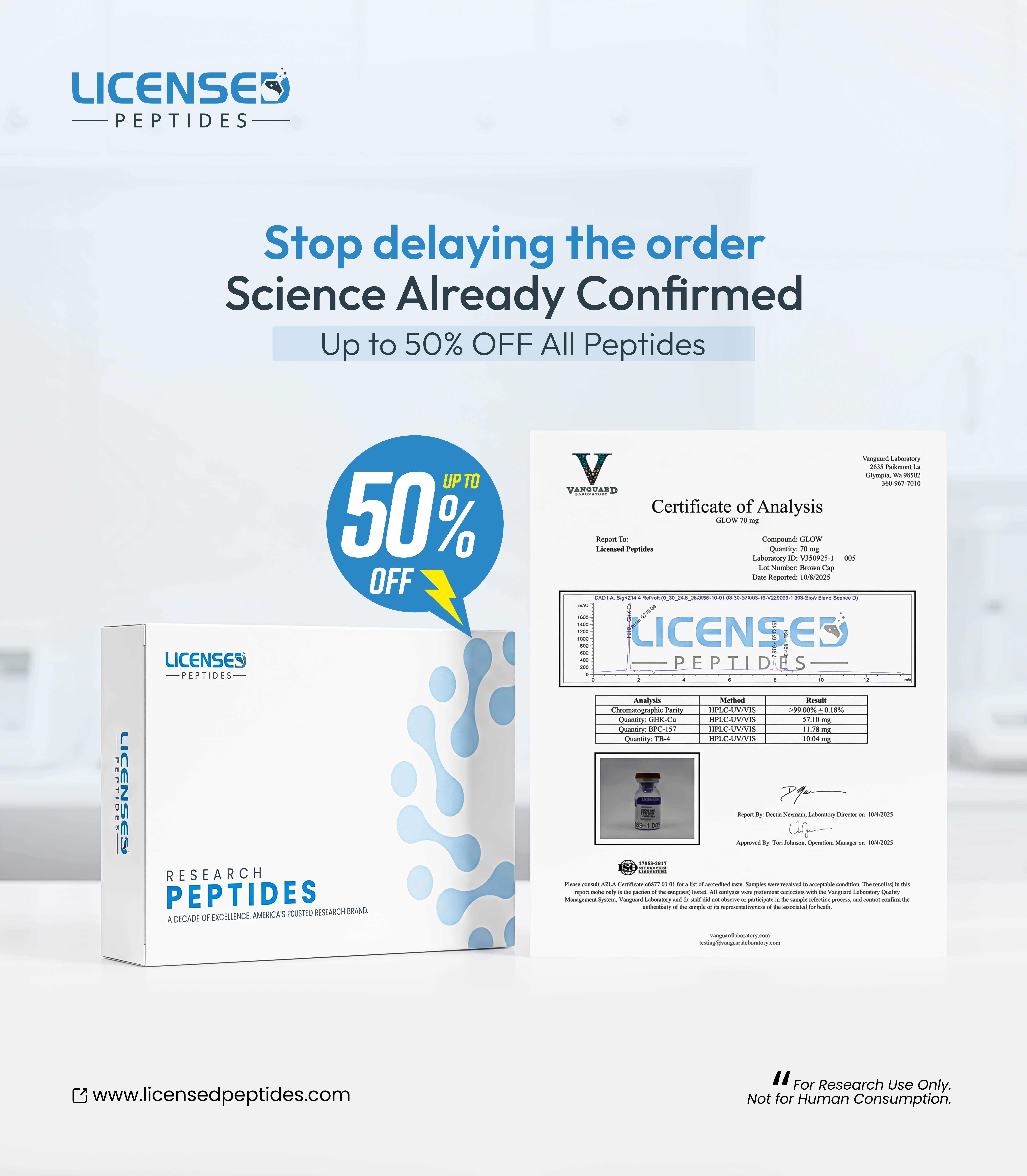 Licensed Peptides Facebook ad