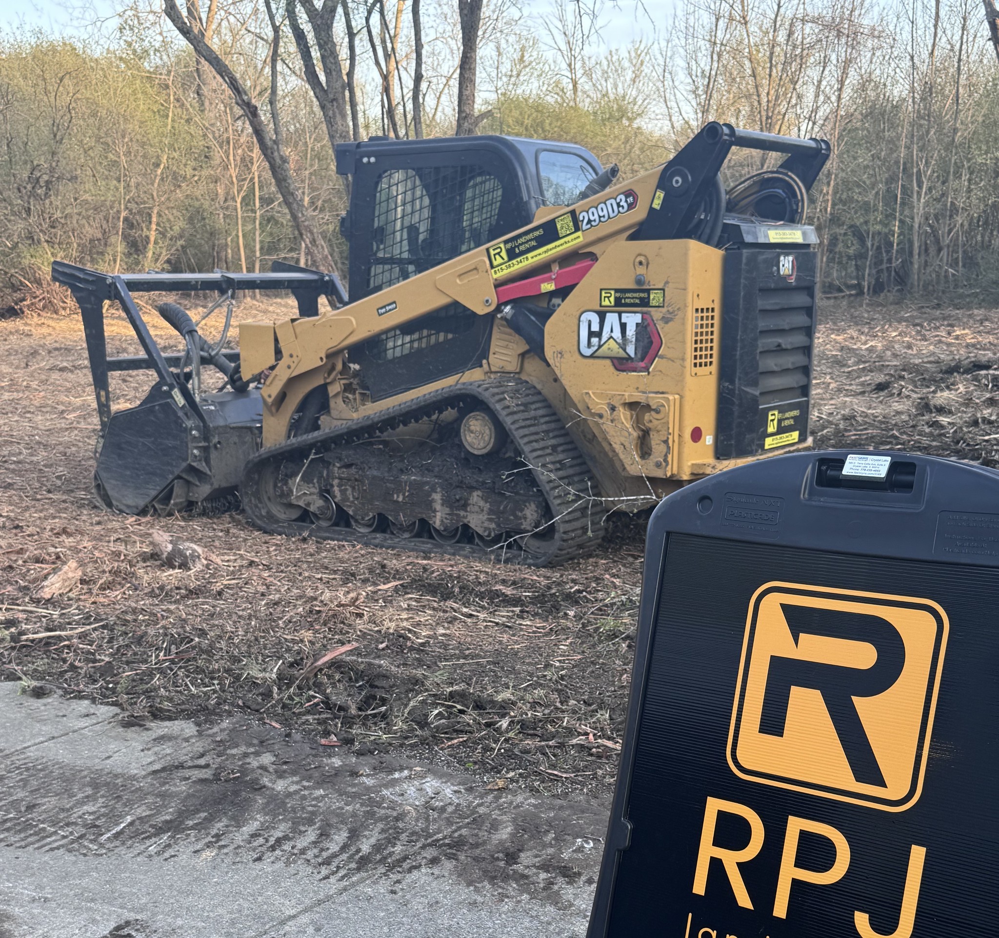 Robert Janev Facebook ad: Cat 299D Forestry Mulcher -Equipment Rental