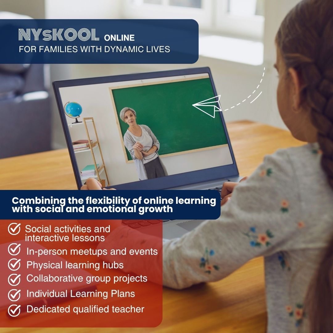 Nyskool Facebook ad: Online Education With a Real Community