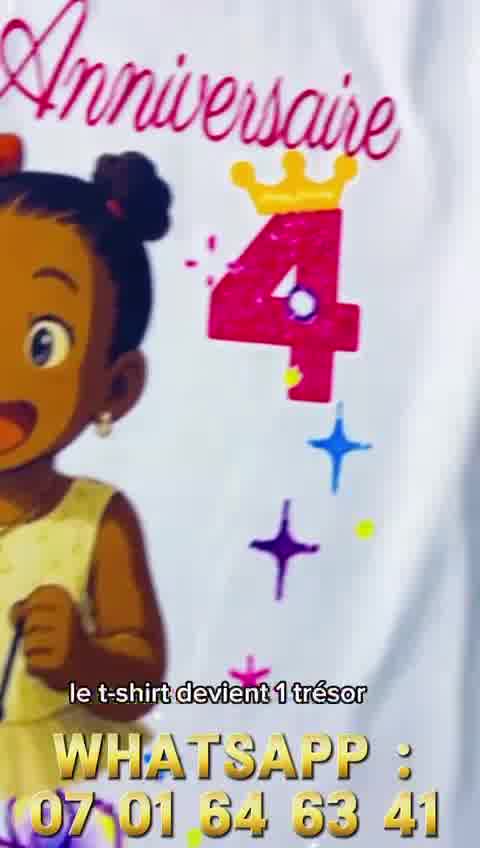 MR CRÉA Facebook ad: Un t-shirt anniversaire unique pour votre enfant