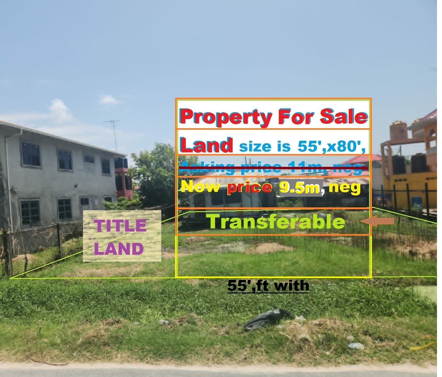Kumar Gurav Facebook ad: Property For SALE Land is 55x80 BLOCK XXXIII Parcel 99 PLN…