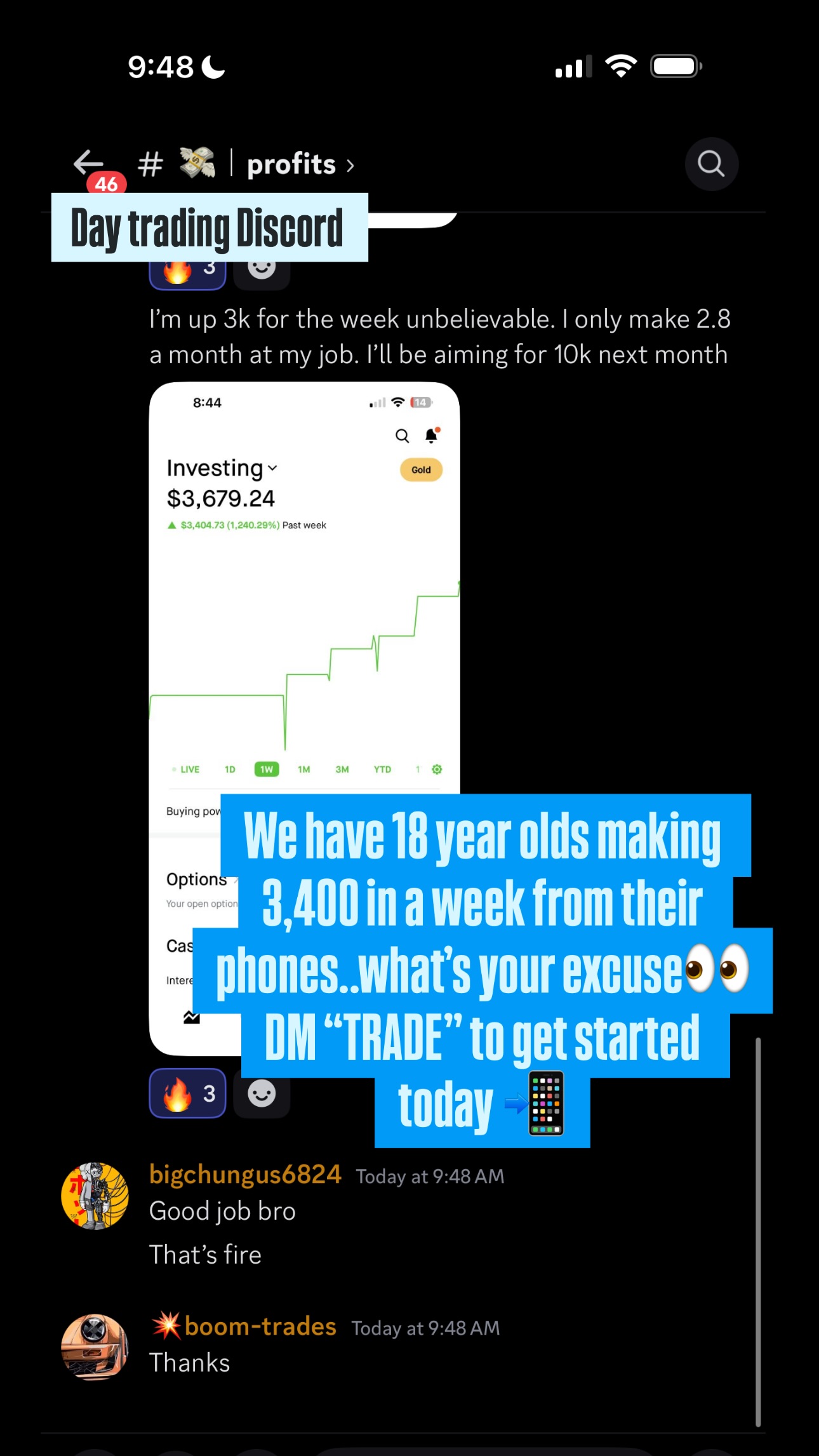 Famous Trades Facebook ad