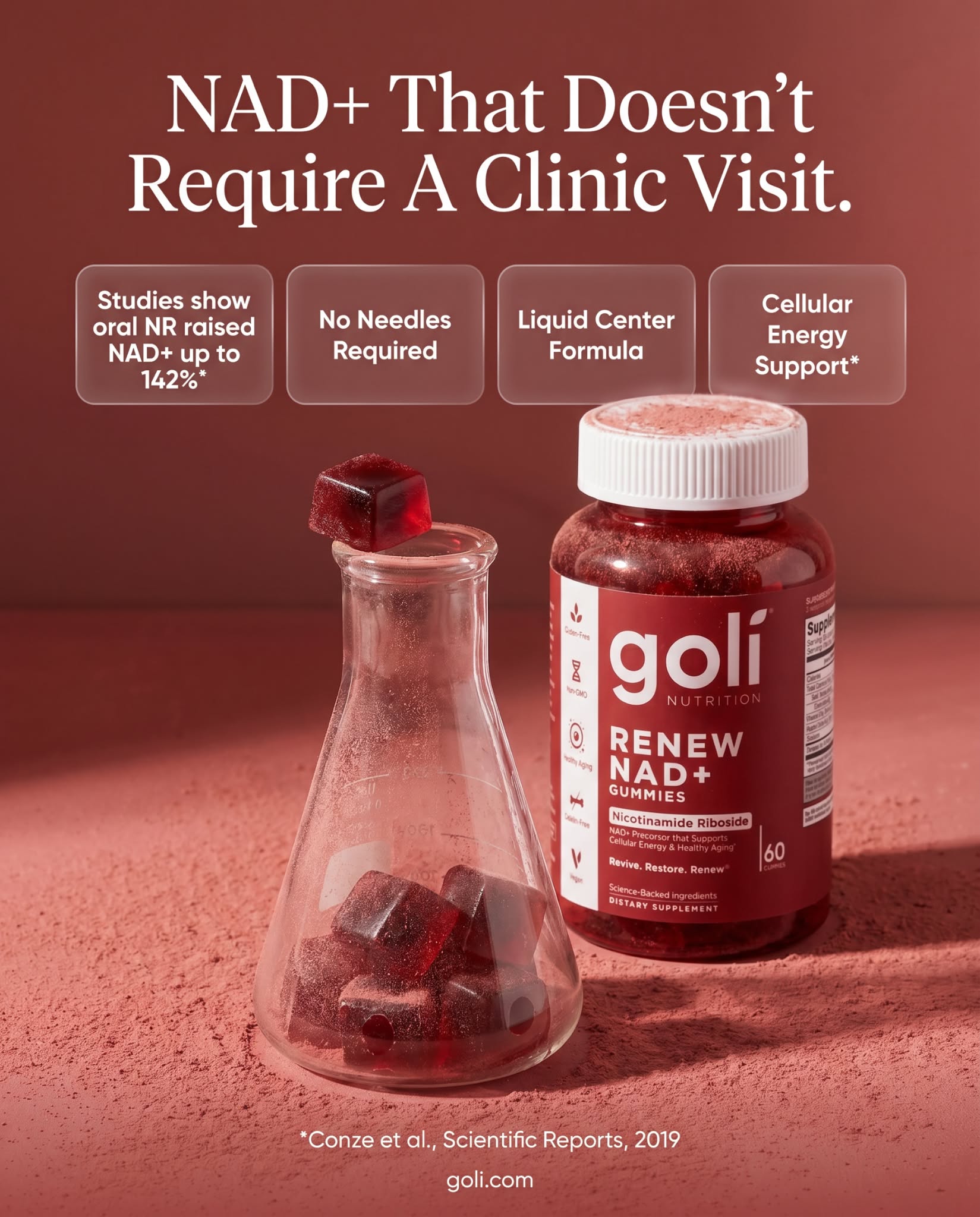 Goli Facebook ad: Zero Sugar, Maximum Yum: 3 FOR 34