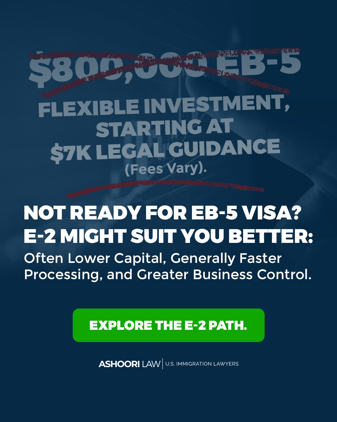 Ashoori Law - US Immigration Lawyers Facebook ad