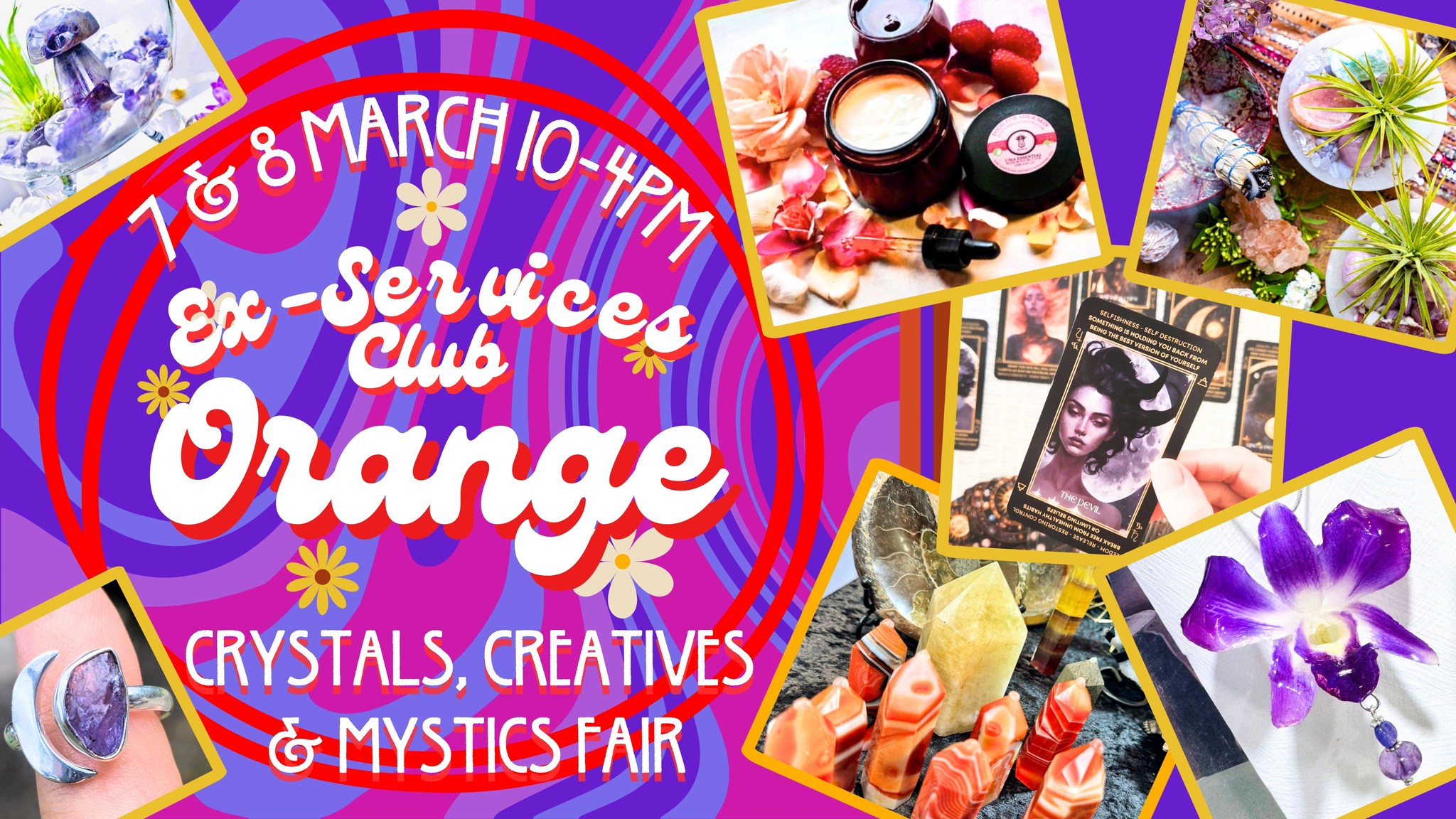 Crystals Creatives & Mystics Fair Facebook ad