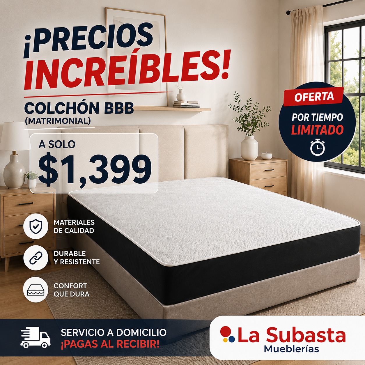 La Subasta Mueblerías Facebook ad