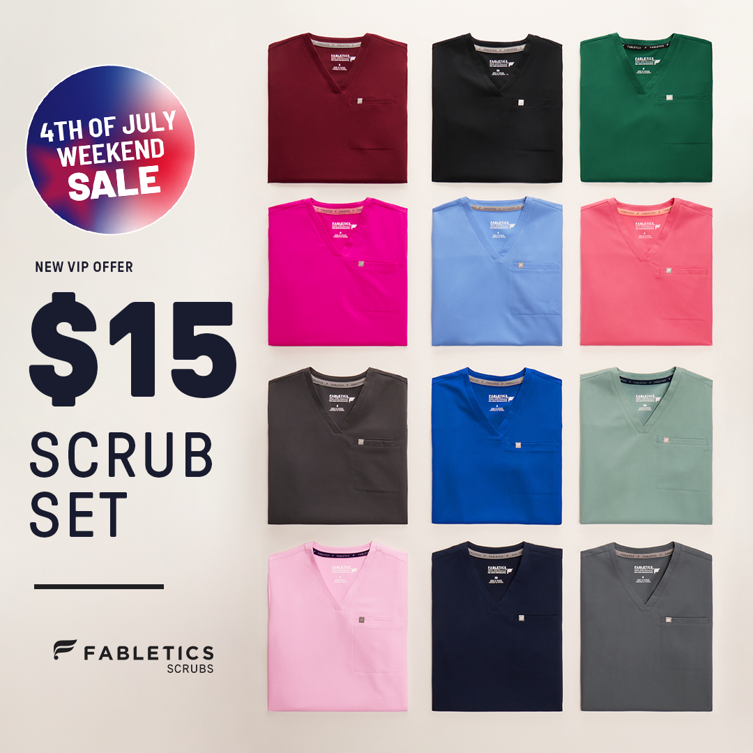 Fabletics Scrubs Facebook ad