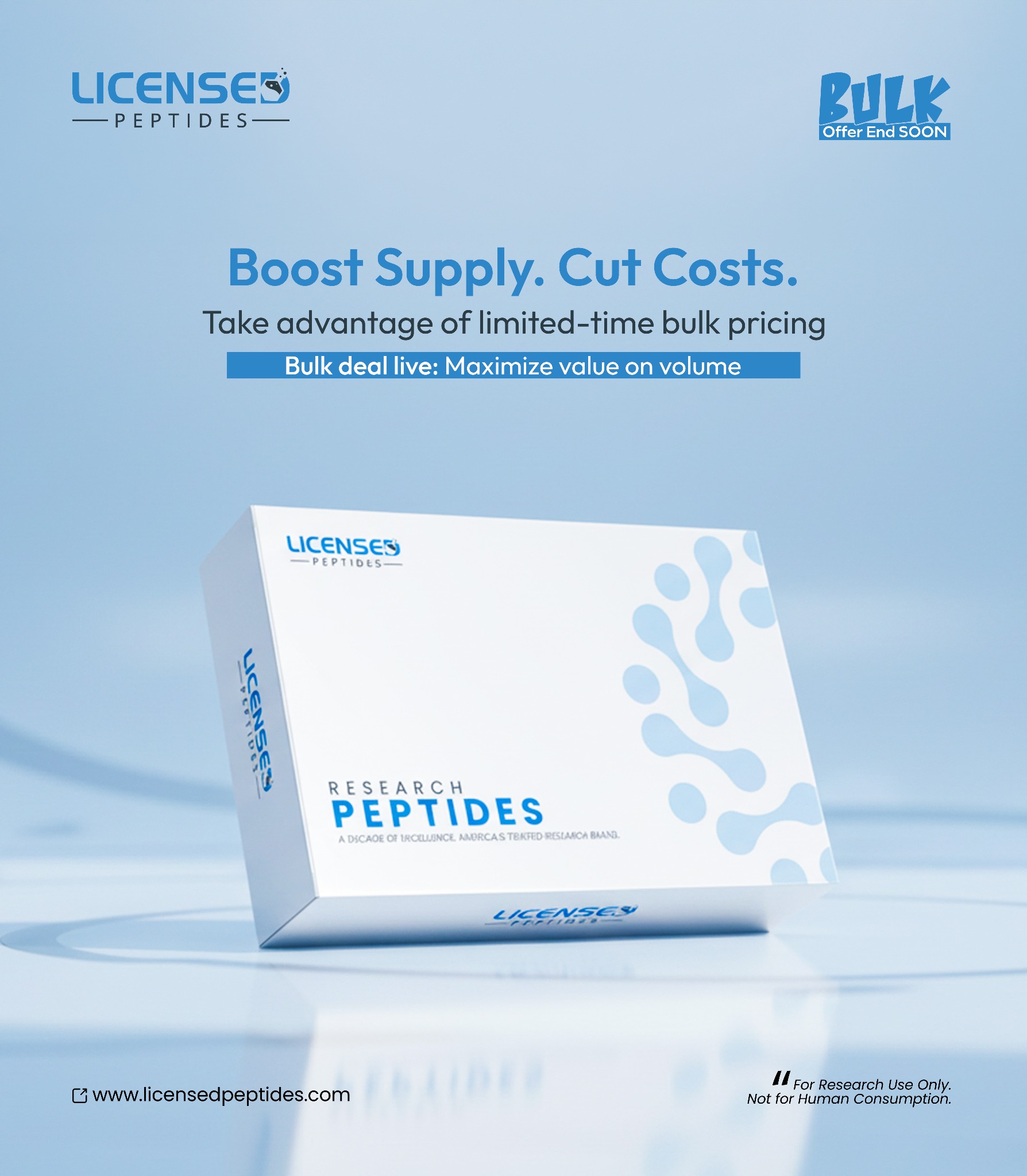 LicensedPeptides Facebook ad