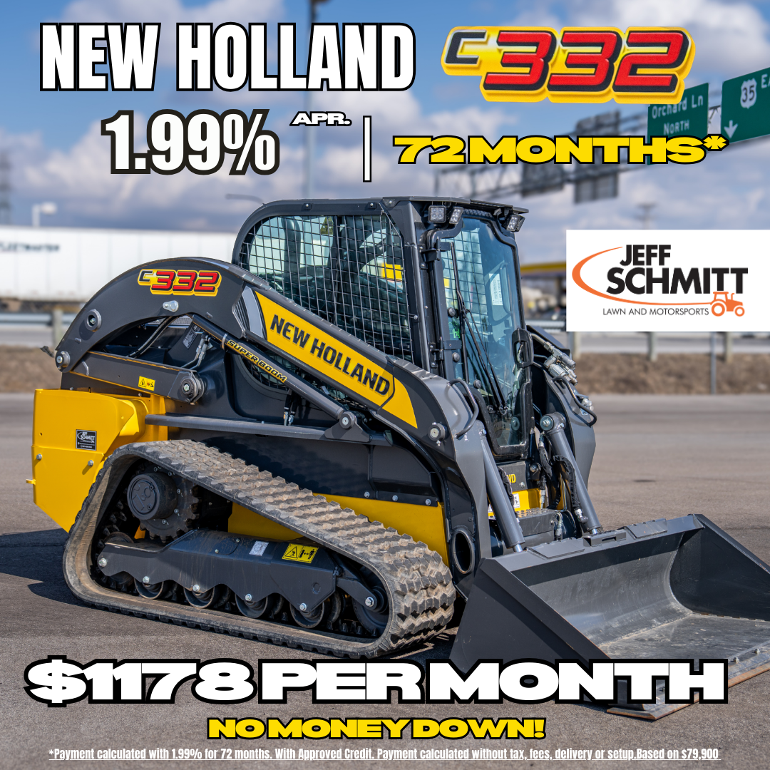 Jeff Schmitt Lawn and Motorsports Facebook ad: New Holland Construction