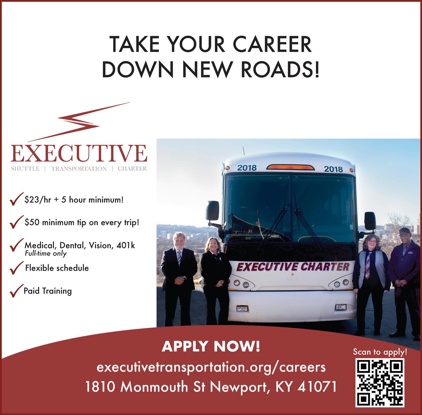 Executive Transportation Services, Inc. Facebook ad: Careers - Executive Transportation