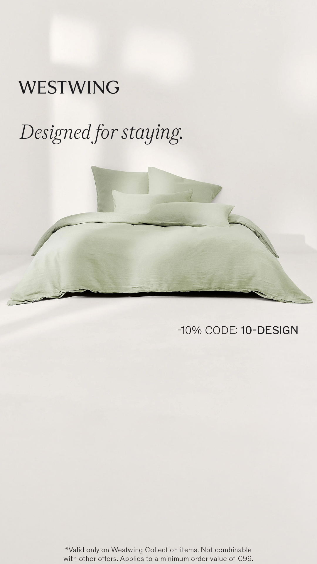 Westwing.at Facebook ad: Sleep In Style
