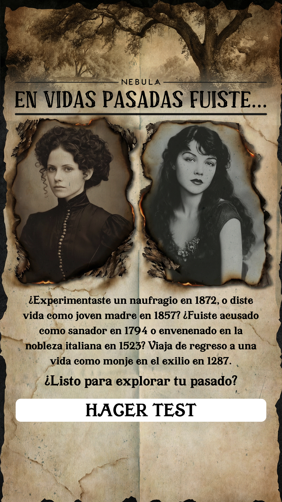 Nebula: Past Life Power Reading Facebook ad: Haz la prueba ➝