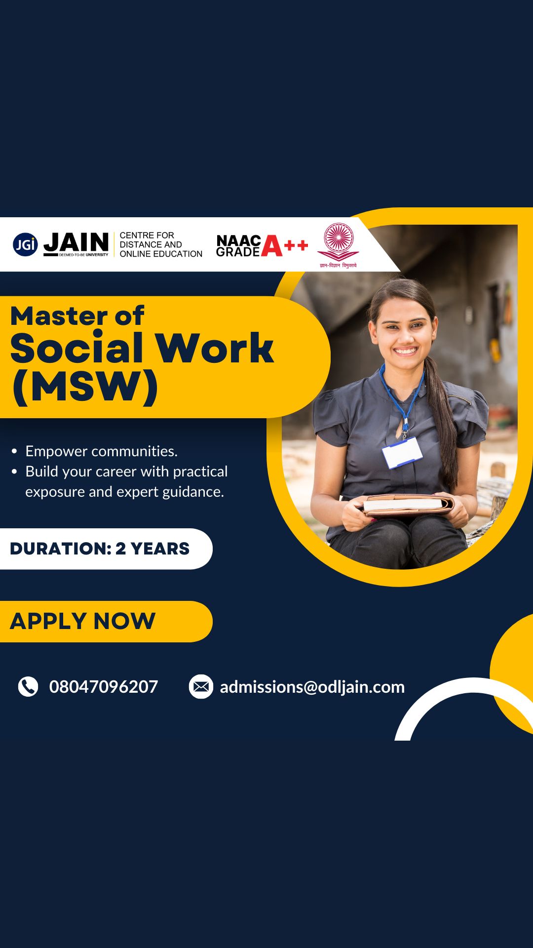 Jain University Facebook ad