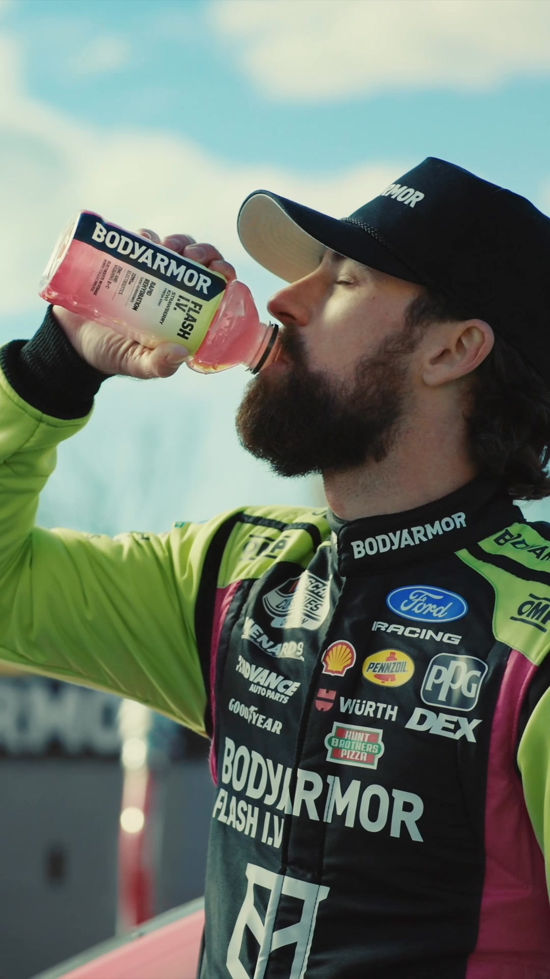 BODYARMOR Facebook ad: Work Hard. Hydrate Hard.