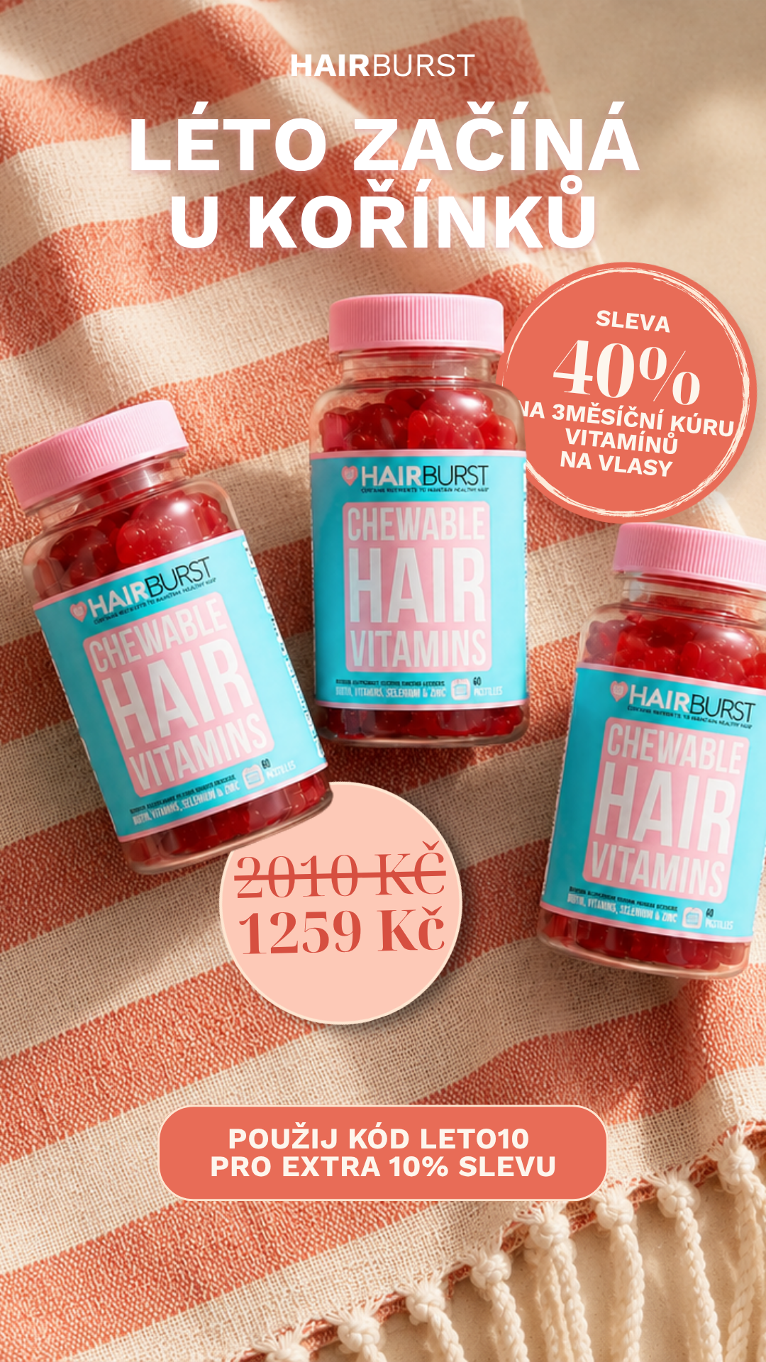 Hairburst Czech Republic Facebook ad
