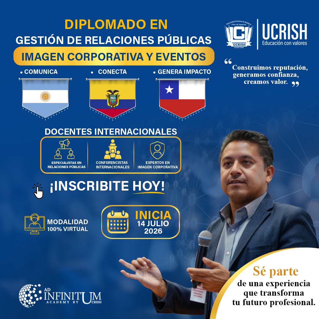 Universidad Cristiana de Honduras - Ucrish Facebook ad: Diplomado en Gestión de Relaciones Públicas, Imagen…