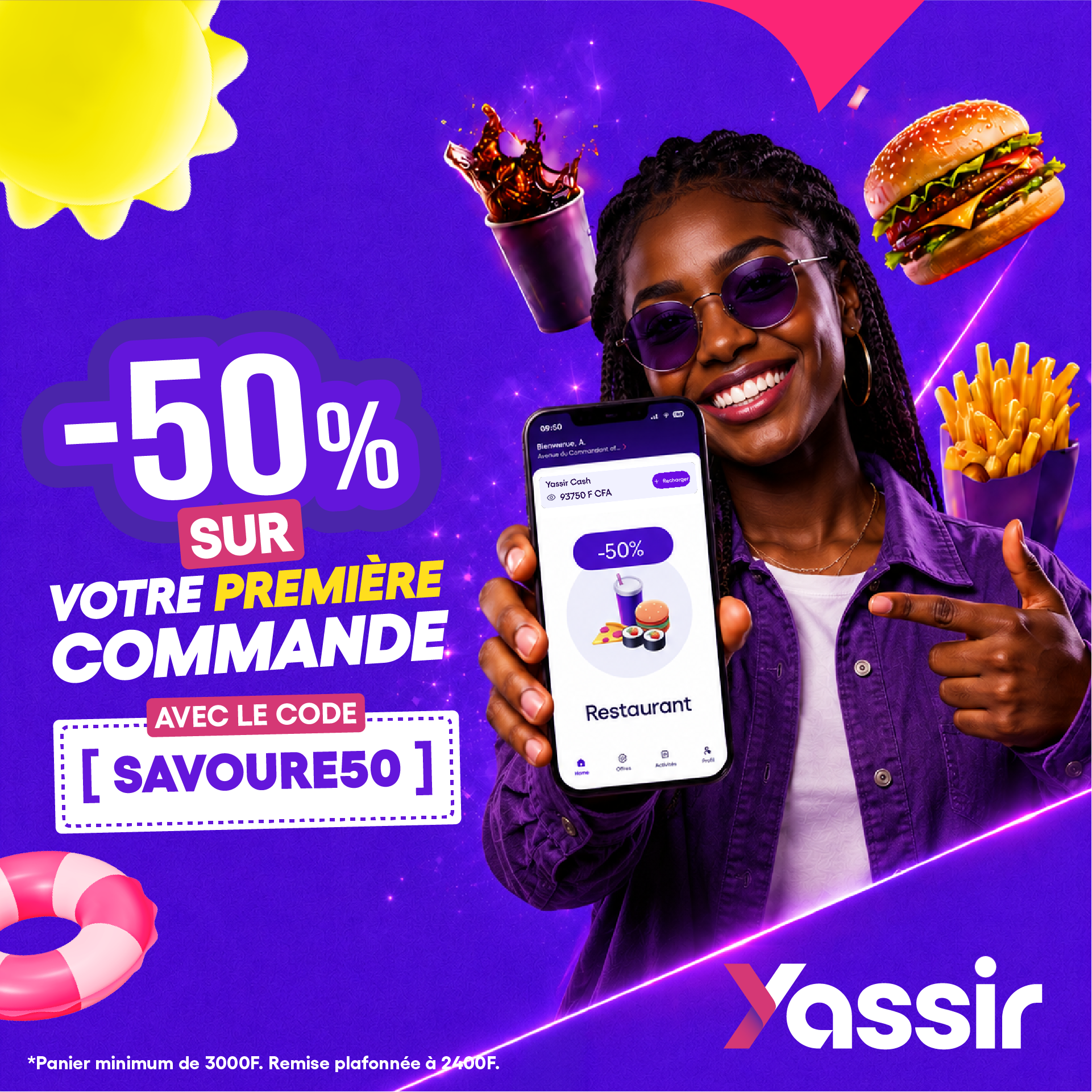Yassir Sénégal Facebook ad: commande maintenant!