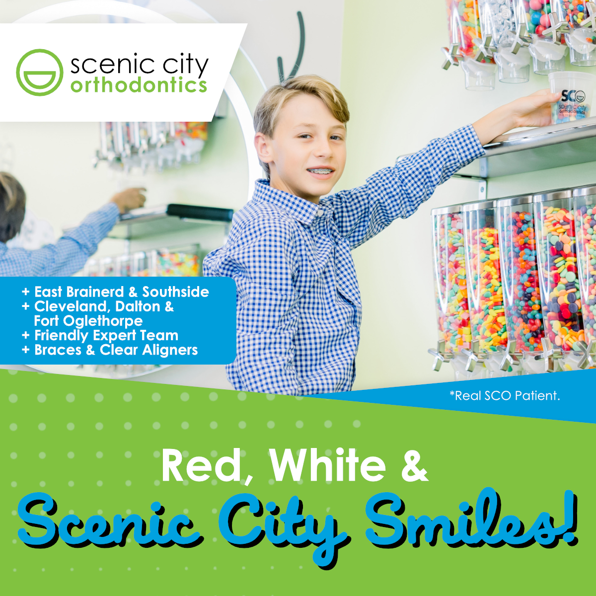 Scenic City Orthodontics Facebook ad from Jul 1, 2026