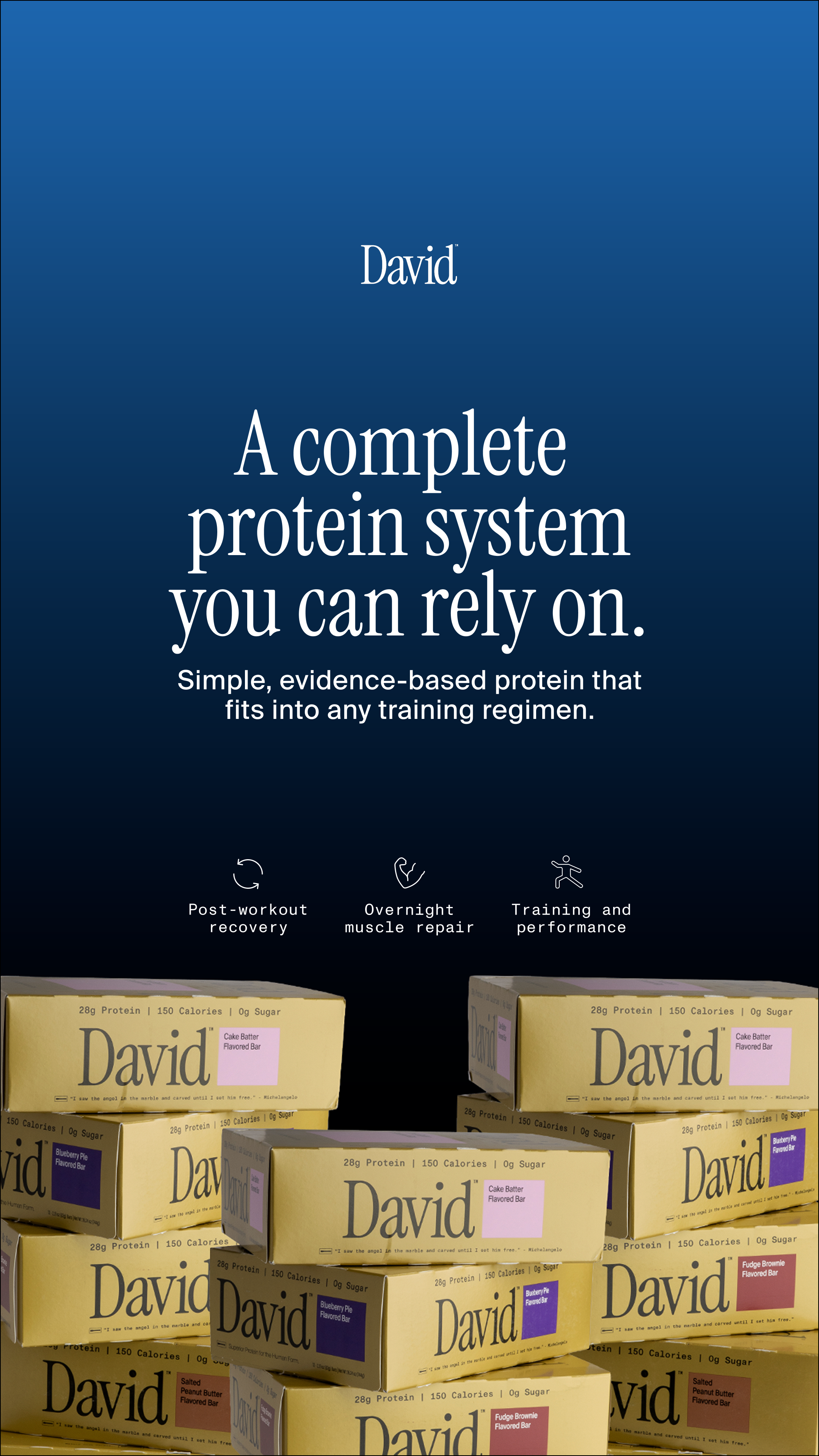 David Protein Facebook ad