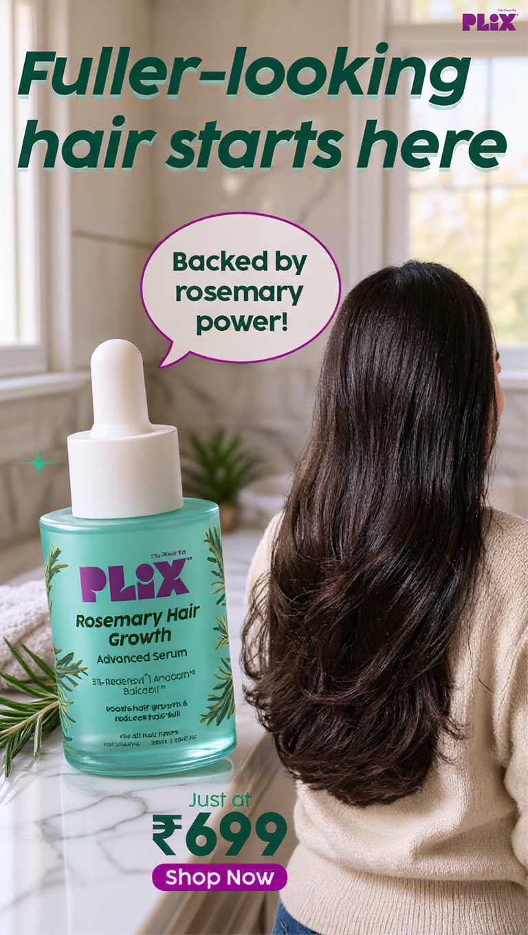 Plix Facebook ad: Rs. 699 | Plix Rosemary Hair Serum