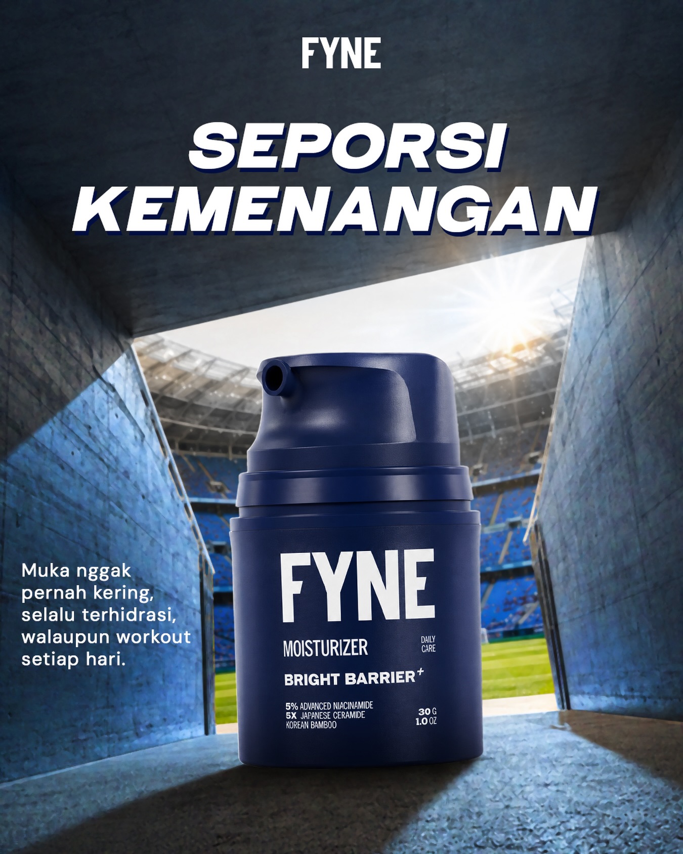FYNE Facebook ad: Workout tiap hari gak perlu khawatir, karena ada…