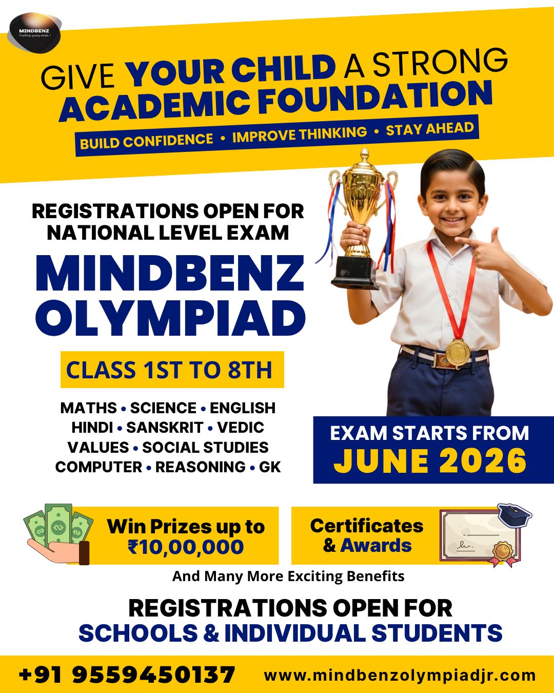 Mindbenz Olympiads Facebook ad: Looking for the best academic competition for your…
