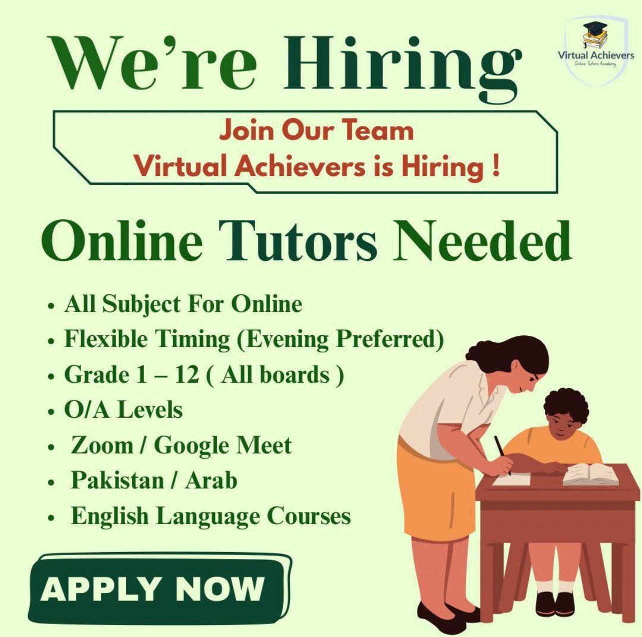 Virtual Achievers Tutor Academy Facebook ad
