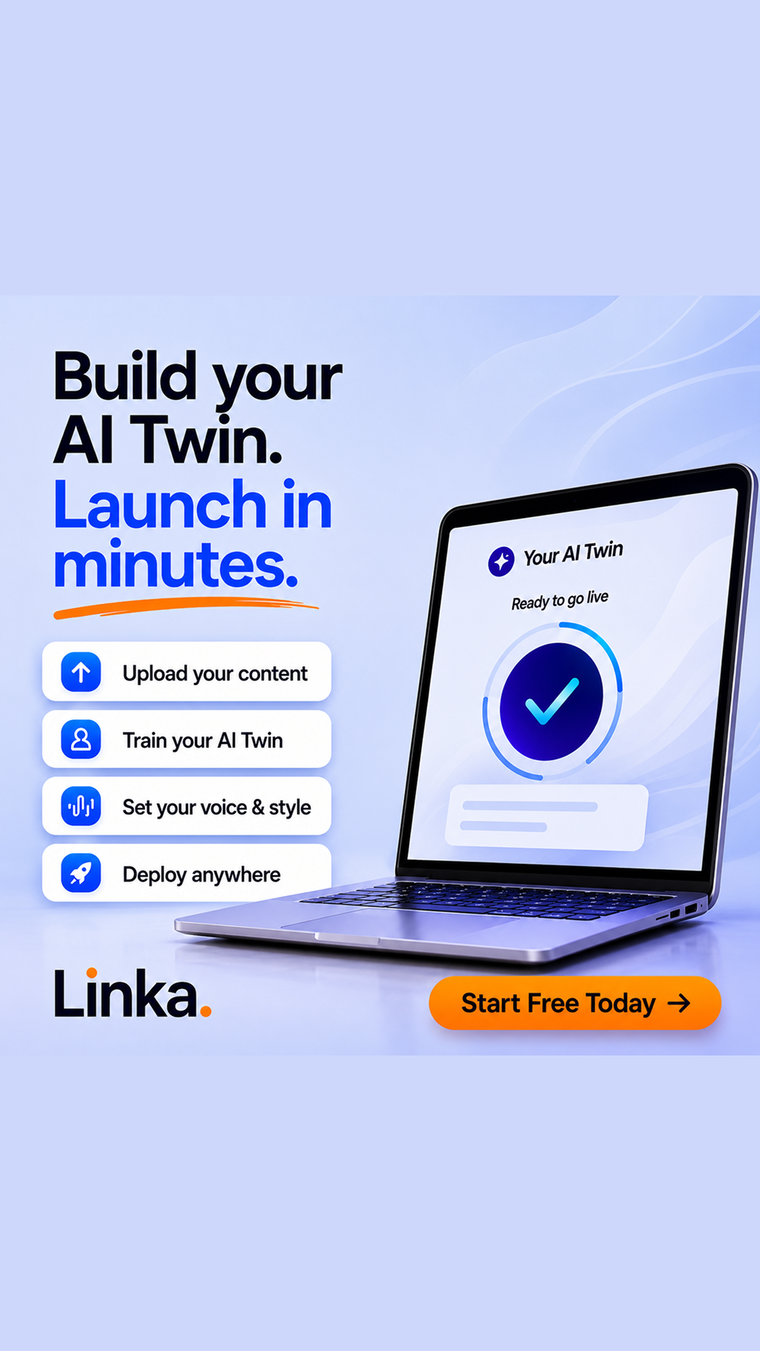 Linka Facebook ad: Built In Minutes