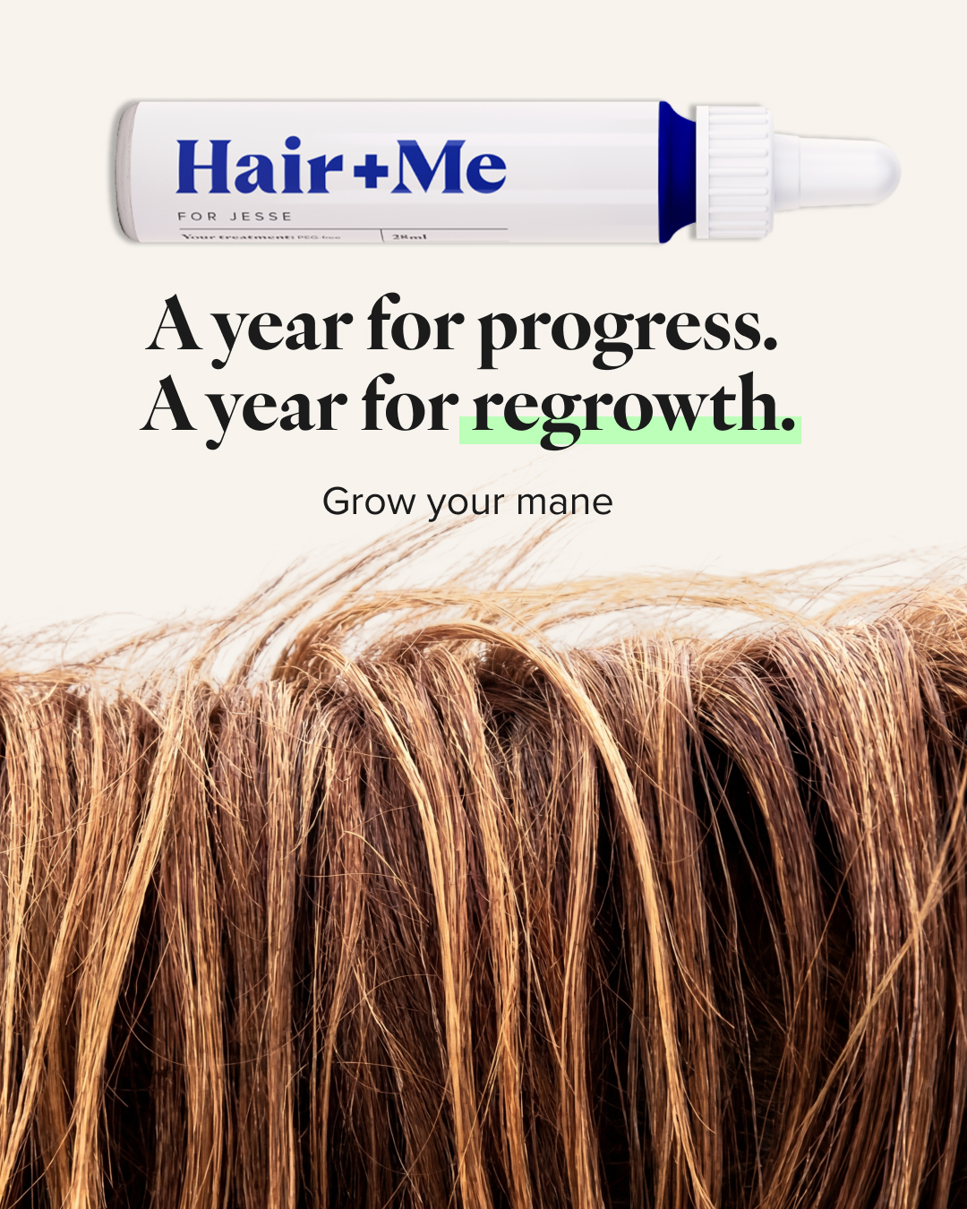 Hair + Me Facebook ad