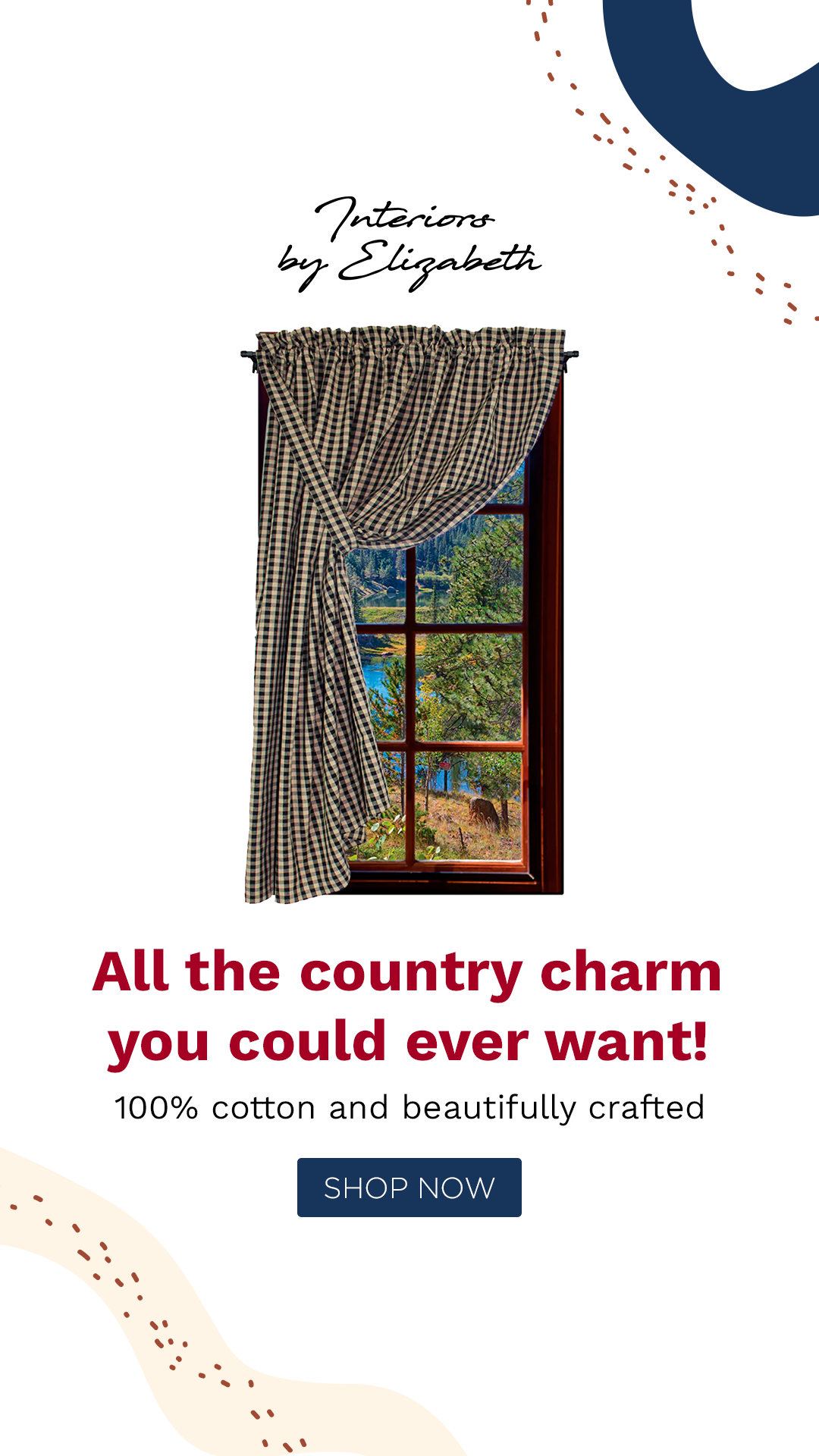Interiors by Elizabeth Facebook ad: Farmhouse Decor like no other