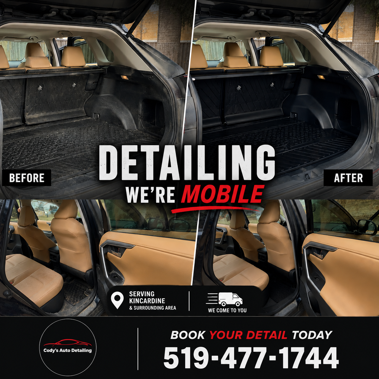 Cody’s Auto Detailing Facebook ad: Mobile Auto Detailing