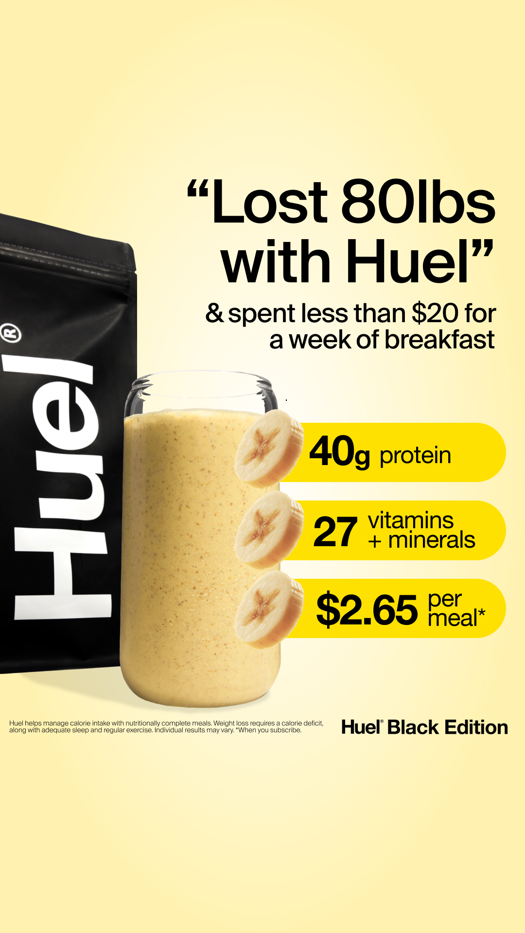 Huel Facebook ad