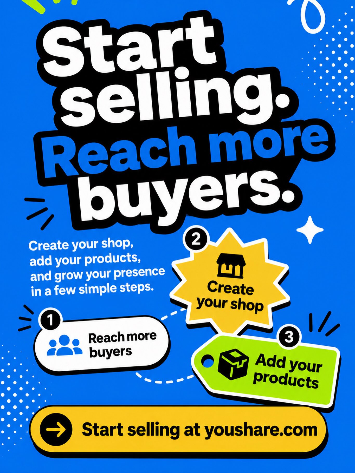 Youshare Facebook ad: Sellers wanted on Youshare!