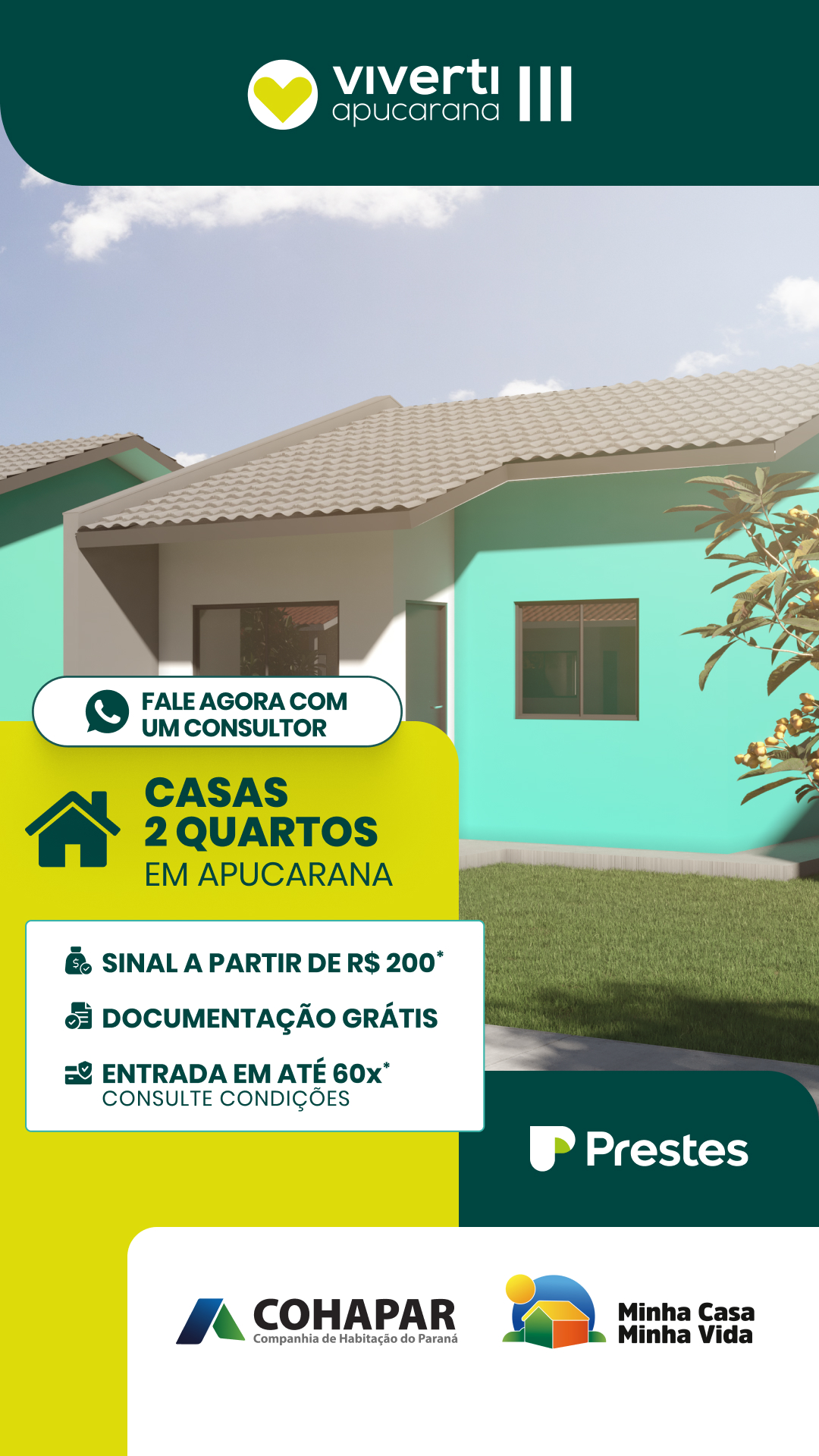 Prestes Construtora e Incorporadora Facebook ad from Jul 1, 2026