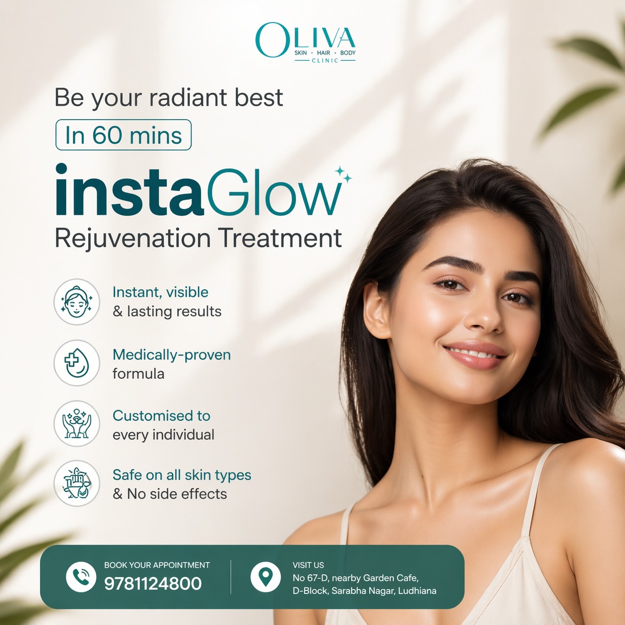 Oliva Clinic Ludhiana Facebook ad: Say Goodbye to Acne & PigmentationSay Goodbye to Acne &…