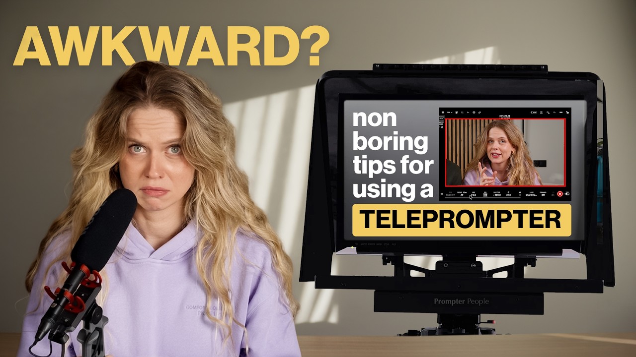 Prompter People Facebook ad: 4 Teleprompter Tips to become a PRO on Camera!