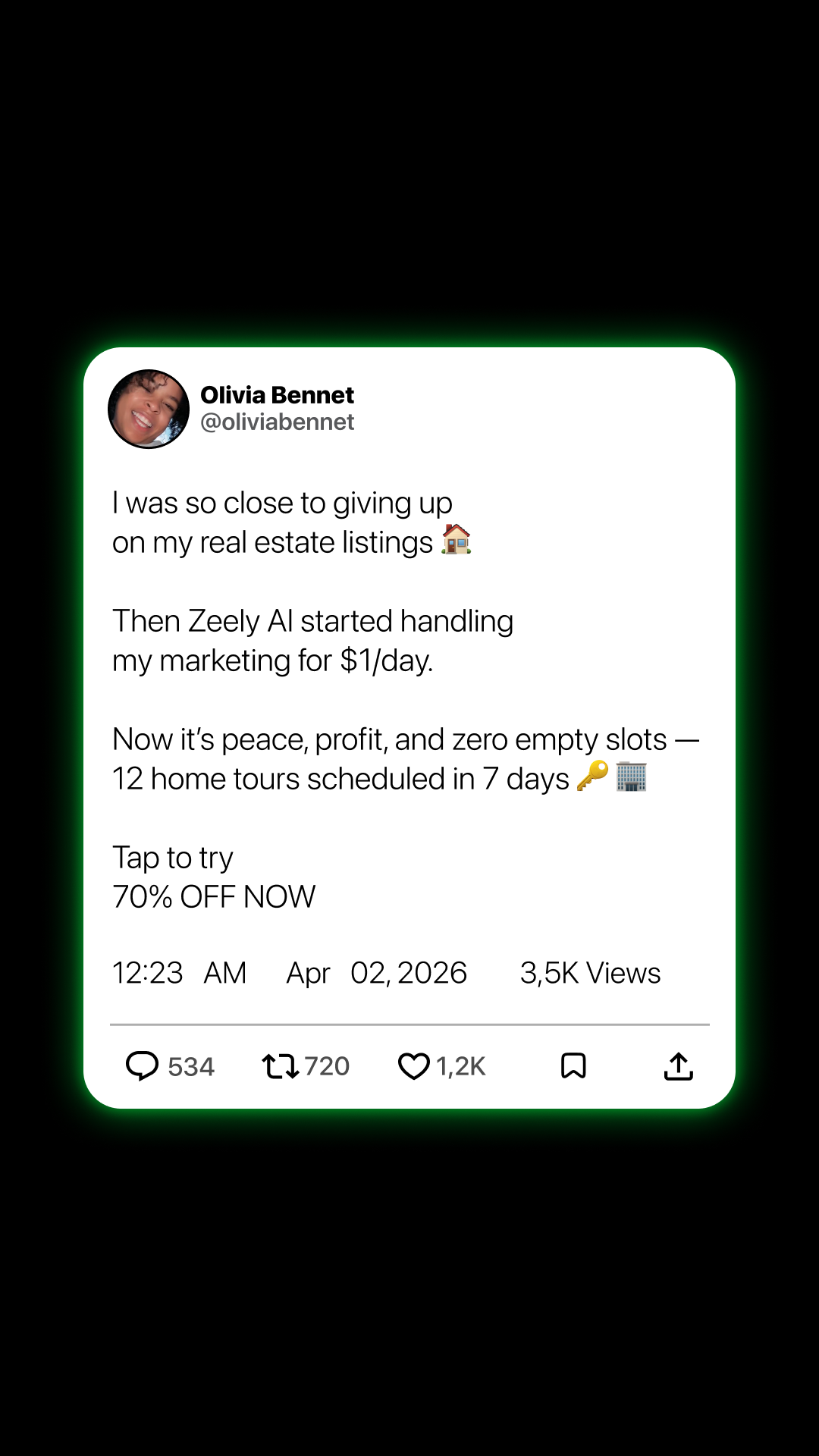 Zeely Facebook ad