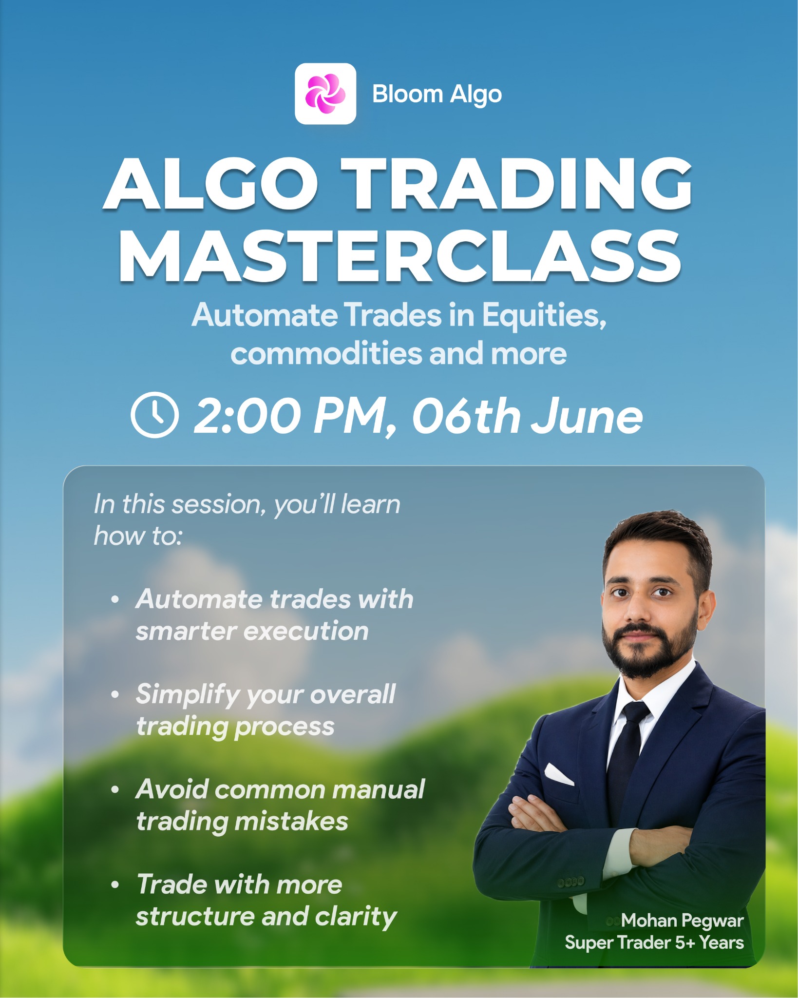 Bloom Algo Facebook ad: Join our webinar to learn about the algo based tool that…