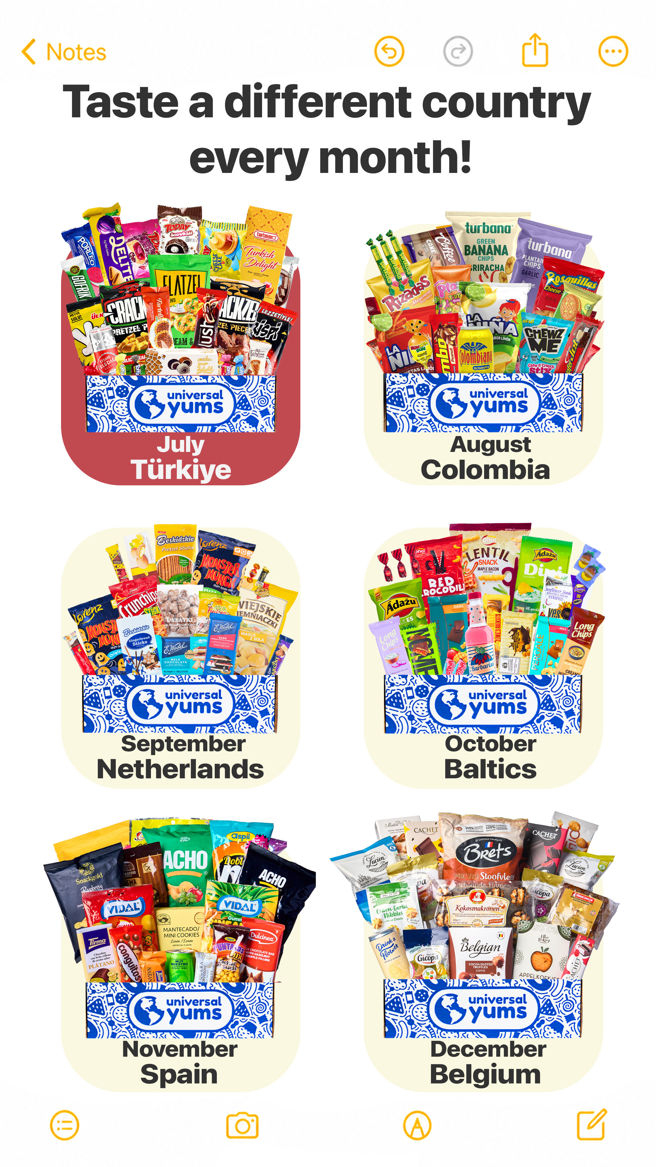 Universal Yums Facebook ad
