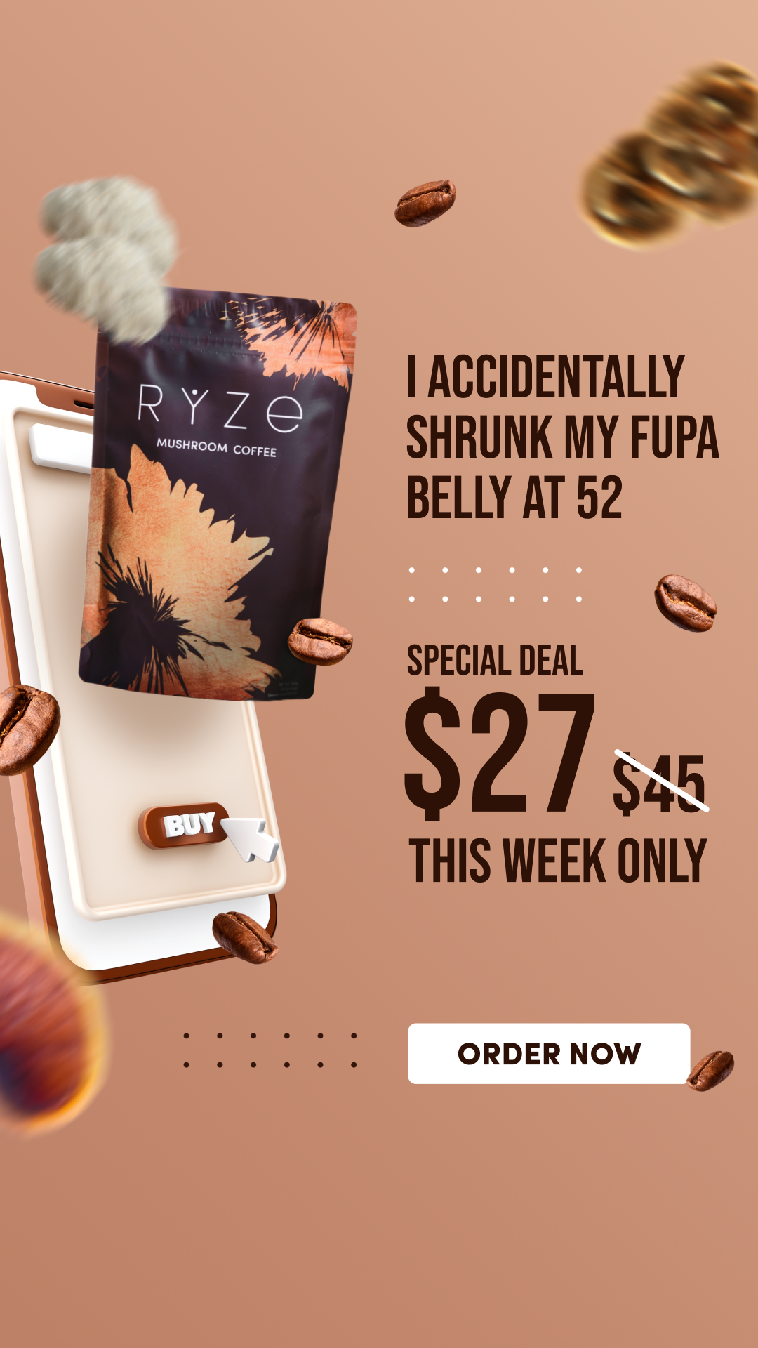 RYZE Superfoods Facebook ad