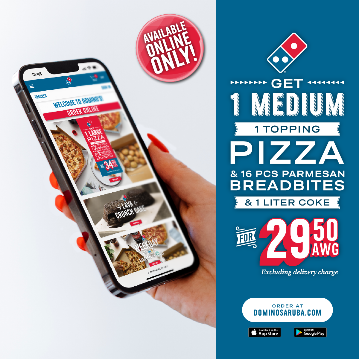 Domino's Pizza Aruba Facebook ad from Mar 10, 2024