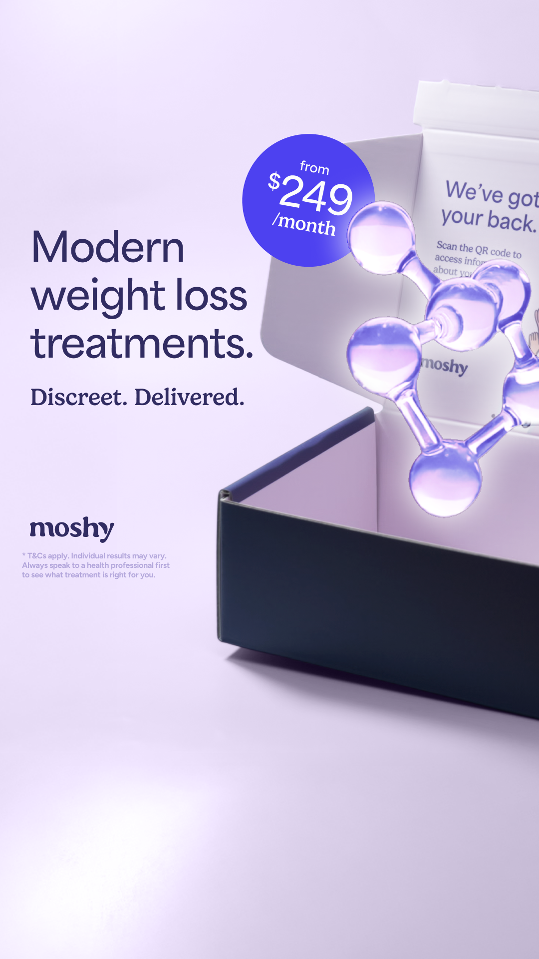 Moshy Facebook ad