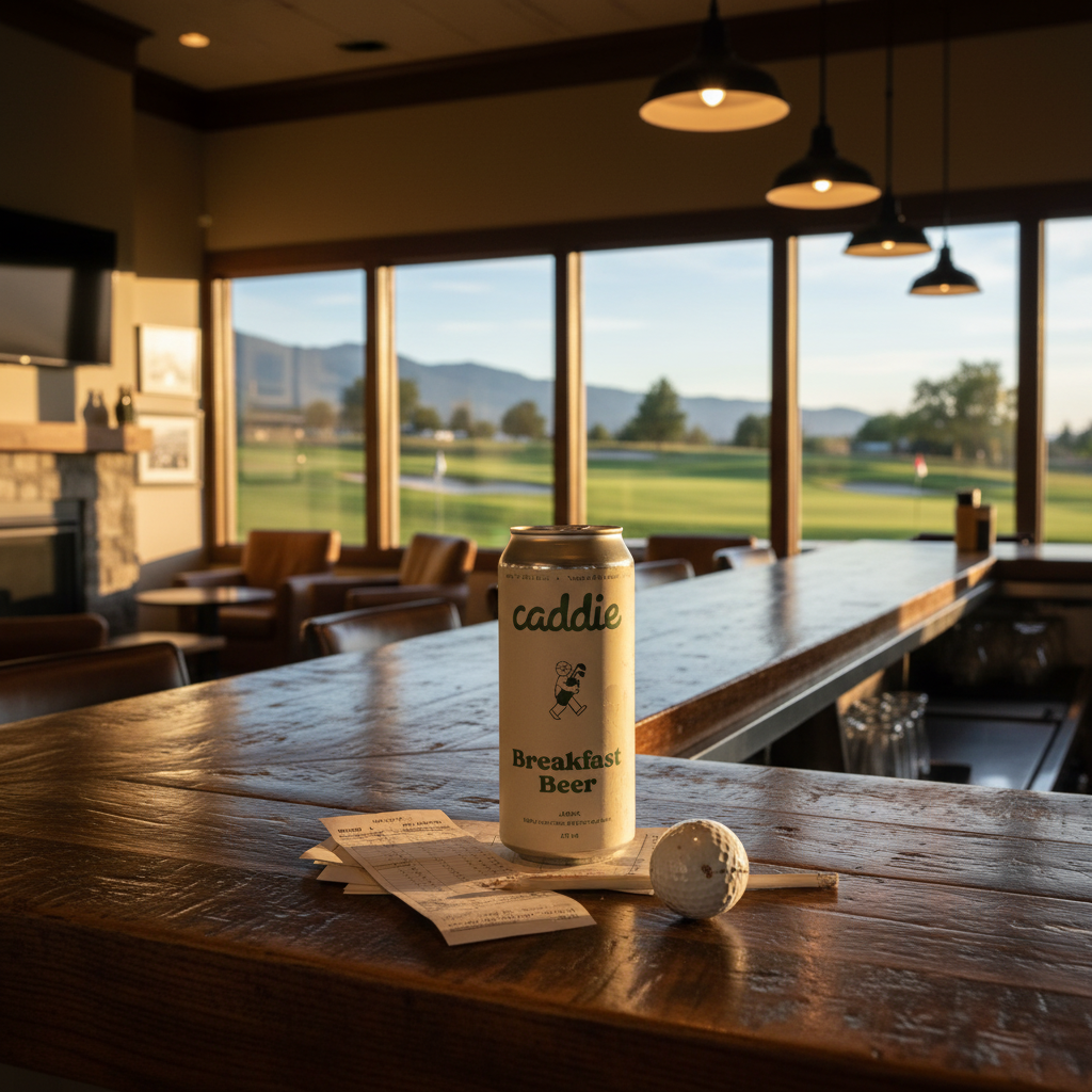 Caddie Non-Alcoholic Drinks Facebook ad: Work the Range. Drink Caddie.