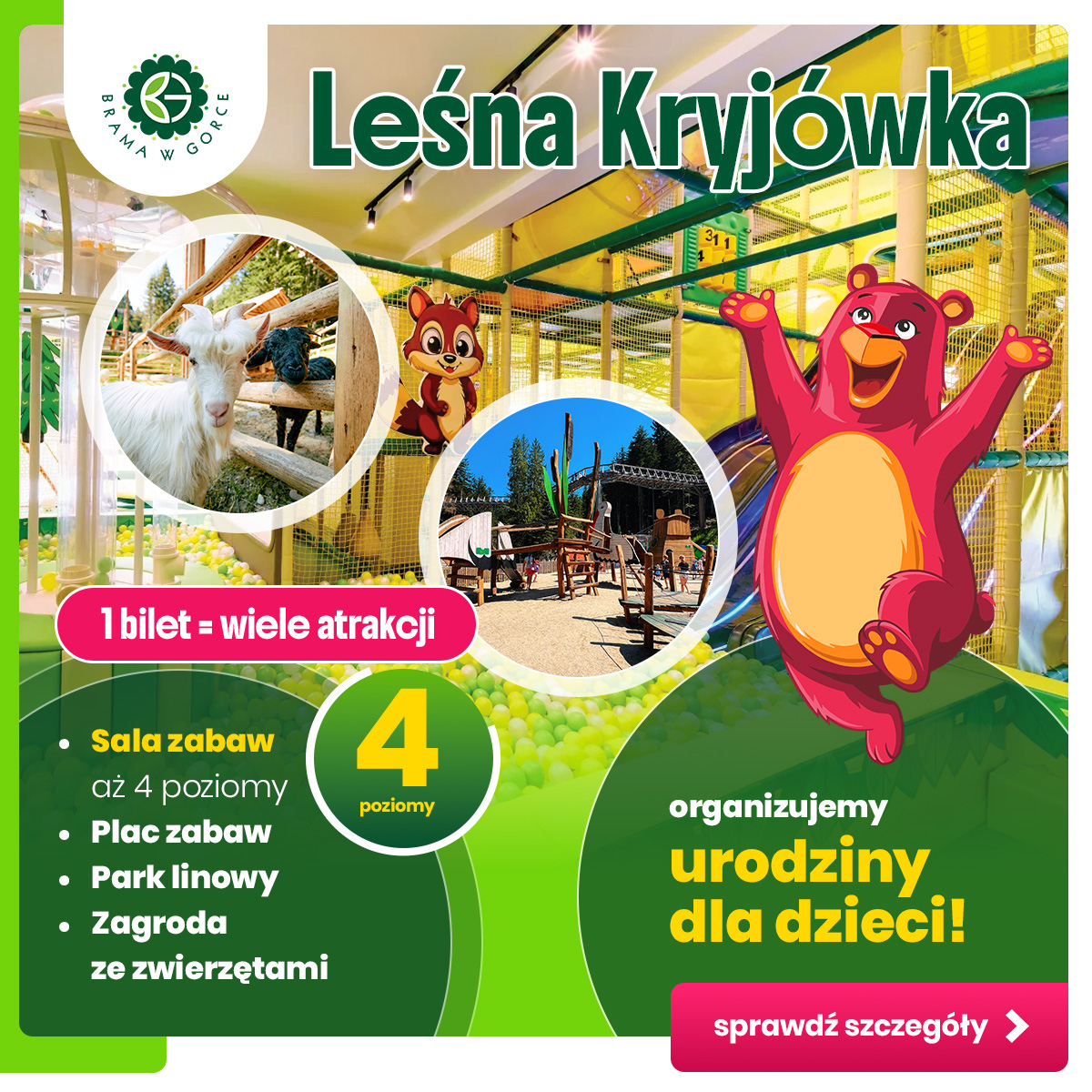 Leśna Kryjówka - Sala Zabaw - Brama w Gorce Facebook ad from May 29, 2026