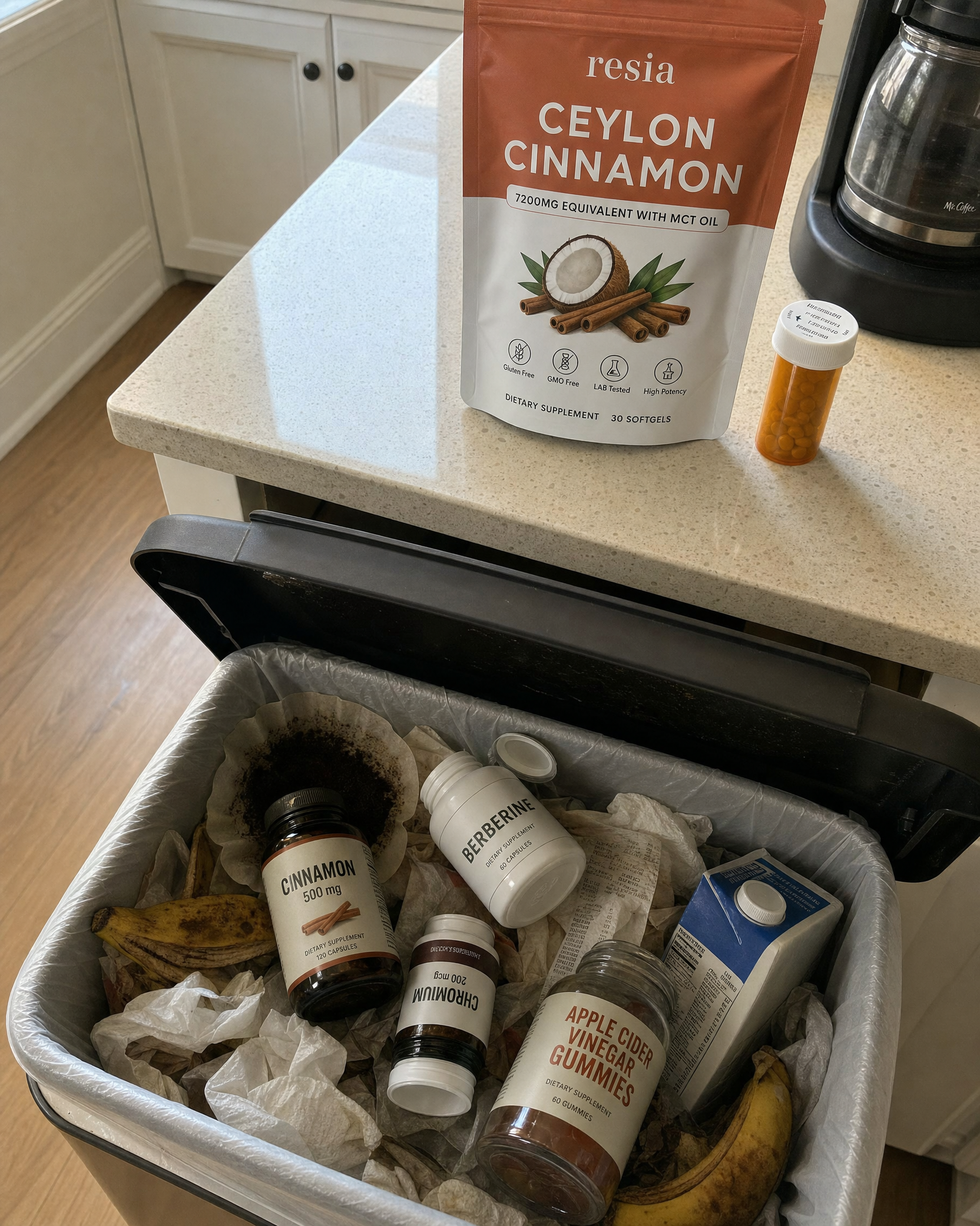 Sarah Peekmill Facebook ad: Ceylon Cinnamon 7200mg Equivalent with MCT Oil