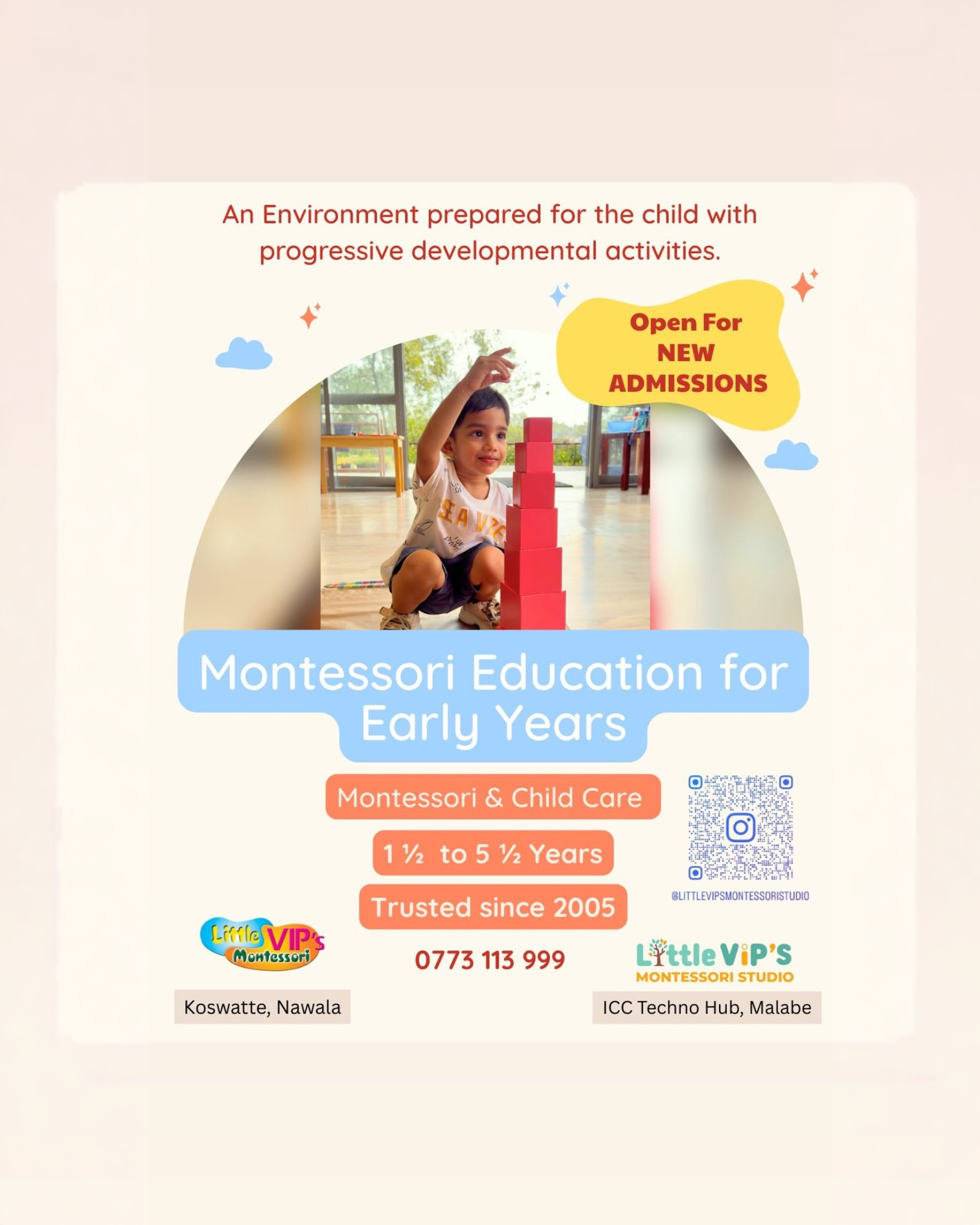 Little VIP's Montessori Facebook ad: Little VIP’s Montessori upholds the principals and…
